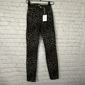 Good American Leopard Print Skinny Jeans